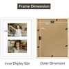 image:imageGolden State Art 11x14 Black Photo Wood Frame displays 2 5x7 Pictures  1 Pack White matSolid WoodTempered Glass FrontWall MountCollage frameWhite