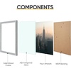 image:imageGolden State Art 11x14 Black Picture FrameSolid WoodampReal GlassMat 8x10  1 Pack 11x14 Wooden Photo Frame White Mat Display for 8x10 Picture Horizontal and Vertical Wall Mounting Home DecorGrey