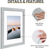 image:imageGolden State Art 11x14 Black Picture FrameSolid WoodampReal GlassMat 8x10  1 Pack 11x14 Wooden Photo Frame White Mat Display for 8x10 Picture Horizontal and Vertical Wall Mounting Home DecorGrey