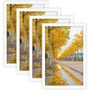 image:imageGolden State Art 11x14 Black Picture FrameSolid WoodampReal GlassMat 8x10  1 Pack 11x14 Wooden Photo Frame White Mat Display for 8x10 Picture Horizontal and Vertical Wall Mounting Home DecorWhite