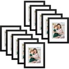 image:imageGolden State Art 11x14 Black Picture FrameSolid WoodampReal GlassMat 8x10  1 Pack 11x14 Wooden Photo Frame White Mat Display for 8x10 Picture Horizontal and Vertical Wall Mounting Home DecorBlack