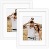 image:imageGolden State Art 11x14 Black Picture FrameSolid WoodampReal GlassMat 8x10  1 Pack 11x14 Wooden Photo Frame White Mat Display for 8x10 Picture Horizontal and Vertical Wall Mounting Home DecorWhite