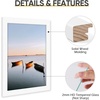 image:imageGolden State Art 11x14 Black Picture FrameSolid WoodampReal GlassMat 8x10  1 Pack 11x14 Wooden Photo Frame White Mat Display for 8x10 Picture Horizontal and Vertical Wall Mounting Home DecorWhite