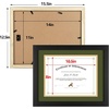 image:imageGolden State Art 11x14 Diploma Frame for 85x11 Document amp Certificates with Mat Or 11x14 Without Mat Real Glass Double Mat Black with Dark GreenGold Mat 2 Pack Solid Wood