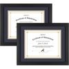 image:imageGolden State Art 11x14 Diploma Frame for 85x11 DocumentSolid WoodGlass  Fit For 11X14 Document amp Certificates Without MatDouble MatBlack With Gold Black 1 PackBlack NavyGold Mat