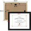 image:imageGolden State Art 11x14 Diploma Frame for 85x11 DocumentSolid WoodGlass  Fit For 11X14 Document amp Certificates Without MatDouble MatBlack With Gold Black 1 PackBlack Single White Mat