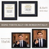 image:imageGolden State Art 11x14 Diploma Frame for 85x11 DocumentSolid WoodGlass  Fit For 11X14 Document amp Certificates Without MatDouble MatBlack With Gold Black 1 PackBlack NavyGold Mat