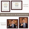 image:imageGolden State Art 11x14 Diploma Frame for 85x11 DocumentSolid WoodGlass  Fit For 11X14 Document amp Certificates Without MatDouble MatBlack With Gold Black 1 PackRed WhiteBlack Mat
