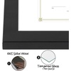 image:imageGolden State Art 11x14 Diploma Frame for 85x11 DocumentSolid WoodGlass  Fit For 11X14 Document amp Certificates Without MatDouble MatBlack With Gold Black 1 PackBlack Single White Mat