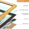 image:imageGolden State Art 11x14 Distressed Black Picture FrameWoodampGlassMat 8x10  1 Pack 11x14 Photo Frame Displays for 8x10 with White over Black Double Mat  Solid WoodampReal Glass Wall Mounting DecorDistressed Gold  BlackGold Mat