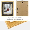 image:imageGolden State Art 11x14 Distressed Black Picture FrameWoodampGlassMat 8x10  1 Pack 11x14 Photo Frame Displays for 8x10 with White over Black Double Mat  Solid WoodampReal Glass Wall Mounting DecorDistressed Gold  BlackGold Mat