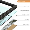 image:imageGolden State Art 11x14 Distressed Black Picture FrameWoodampGlassMat 8x10  1 Pack 11x14 Photo Frame Displays for 8x10 with White over Black Double Mat  Solid WoodampReal Glass Wall Mounting DecorDistressed Black  WhiteBlack Mat