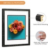 image:imageGolden State Art 11x14 Distressed Black Picture FrameWoodampGlassMat 8x10  1 Pack 11x14 Photo Frame Displays for 8x10 with White over Black Double Mat  Solid WoodampReal Glass Wall Mounting DecorDistressed Black  WhiteBlack Mat