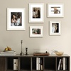 image:imageGolden State Art 11x14 Picture Frame Set of 4Display 8x10 Photo Multicol  Removable White mat Dispaly 8x10 or 11x14 Wooden Frame with Plexiglass FrontBoth Wall or Tabletop displayOak