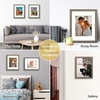 image:imageGolden State Art 11x14 Picture Frame Set of 4Display 8x10 Photo Multicol  Removable White mat Dispaly 8x10 or 11x14 Wooden Frame with Plexiglass FrontBoth Wall or Tabletop displayDark Oak
