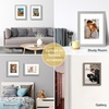 image:imageGolden State Art 11x14 Picture Frame Set of 4Display 8x10 Photo Multicol  Removable White mat Dispaly 8x10 or 11x14 Wooden Frame with Plexiglass FrontBoth Wall or Tabletop displayGray