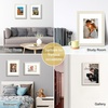 image:imageGolden State Art 11x14 Picture Frame Set of 4Display 8x10 Photo Multicol  Removable White mat Dispaly 8x10 or 11x14 Wooden Frame with Plexiglass FrontBoth Wall or Tabletop displayOak