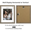 image:imageGolden State Art 11x14 Picture Frame Set of 4Display 8x10 Photo Multicol  Removable White mat Dispaly 8x10 or 11x14 Wooden Frame with Plexiglass FrontBoth Wall or Tabletop displayDark Oak