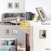 image:imageGolden State Art 11x14 Picture Frame Set of 4Display 8x10 Photo Multicol  Removable White mat Dispaly 8x10 or 11x14 Wooden Frame with Plexiglass FrontBoth Wall or Tabletop displayGray