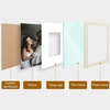 image:imageGolden State Art 11x14 Picture Frame Set of 4Display 8x10 Photo Multicol  Removable White mat Dispaly 8x10 or 11x14 Wooden Frame with Plexiglass FrontBoth Wall or Tabletop displayOak