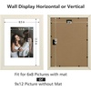image:imageGolden State Art 11x14 Picture Frame Set of 4Display 8x10 Photo Multicol  Removable White mat Dispaly 8x10 or 11x14 Wooden Frame with Plexiglass FrontBoth Wall or Tabletop displayOak