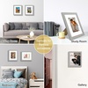 image:imageGolden State Art 11x14 Picture Frame Set of 4Display 8x10 Photo Multicol  Removable White mat Dispaly 8x10 or 11x14 Wooden Frame with Plexiglass FrontBoth Wall or Tabletop displayGray