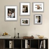 image:imageGolden State Art 11x14 Picture Frame Set of 4Display 8x10 Photo Multicol  Removable White mat Dispaly 8x10 or 11x14 Wooden Frame with Plexiglass FrontBoth Wall or Tabletop displayGray