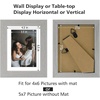 image:imageGolden State Art 11x14 Picture Frame Set of 4Display 8x10 Photo Multicol  Removable White mat Dispaly 8x10 or 11x14 Wooden Frame with Plexiglass FrontBoth Wall or Tabletop displayGray