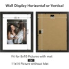 image:imageGolden State Art 11x14 Picture Frame Set of 4Display 8x10 Photo Multicol  Removable White mat Dispaly 8x10 or 11x14 Wooden Frame with Plexiglass FrontBoth Wall or Tabletop displayMix Colors