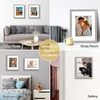 image:imageGolden State Art 11x14 Picture Frame Set of 4Display 8x10 Photo Multicol  Removable White mat Dispaly 8x10 or 11x14 Wooden Frame with Plexiglass FrontBoth Wall or Tabletop displayGray