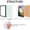 image:imageGolden State Art 11x14 Picture Frame WhiteSolid WoodampReal GlassMat 8x10  2 Pack 11x14 Photo Frames White Mat Display for 8x10 Picture Horizontal and Vertical Wall MountingBlack
