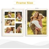 image:imageGolden State Art 11x14 White Wooden Picture Frame Displays Five 4x6 Photos  1 Pack with White MatSolid WoodTempered Glass Front Sawtooth Hangers  Wall Mounting Landscape PortraitWood  Distressed White With White Mat