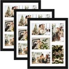 image:imageGolden State Art 11x14 White Wooden Picture Frame Displays Five 4x6 Photos  1 Pack with White MatSolid WoodTempered Glass Front Sawtooth Hangers  Wall Mounting Landscape PortraitWood  Black with White Mat