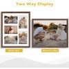 image:imageGolden State Art 11x14 White Wooden Picture Frame Displays Five 4x6 Photos  1 Pack with White MatSolid WoodTempered Glass Front Sawtooth Hangers  Wall Mounting Landscape PortraitWood  Distressed Brown With White Mat