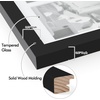 image:imageGolden State Art 11x14 White Wooden Picture Frame Displays Five 4x6 Photos  1 Pack with White MatSolid WoodTempered Glass Front Sawtooth Hangers  Wall Mounting Landscape PortraitWood  Black with White Mat