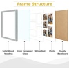 image:imageGolden State Art 11x14 White Wooden Picture Frame Displays Five 4x6 Photos  1 Pack with White MatSolid WoodTempered Glass Front Sawtooth Hangers  Wall Mounting Landscape PortraitWood  Grey with White Mat