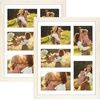 image:imageGolden State Art 11x14 White Wooden Picture Frame Displays Five 4x6 Photos  1 Pack with White MatSolid WoodTempered Glass Front Sawtooth Hangers  Wall Mounting Landscape PortraitWood  Distressed White With White Mat