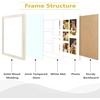image:imageGolden State Art 11x14 White Wooden Picture Frame Displays Five 4x6 Photos  1 Pack with White MatSolid WoodTempered Glass Front Sawtooth Hangers  Wall Mounting Landscape PortraitWood  Distressed White With White Mat