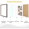 image:imageGolden State Art 11x14 White Wooden Picture Frame Displays Five 4x6 Photos  1 Pack with White MatSolid WoodTempered Glass Front Sawtooth Hangers  Wall Mounting Landscape PortraitWood  Distressed Brown With White Mat