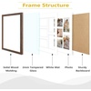 image:imageGolden State Art 11x14 White Wooden Picture Frame Displays Five 4x6 Photos  1 Pack with White MatSolid WoodTempered Glass Front Sawtooth Hangers  Wall Mounting Landscape PortraitWood  Distressed Brown With White Mat