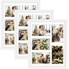 image:imageGolden State Art 11x14 White Wooden Picture Frame Displays Five 4x6 Photos  1 Pack with White MatSolid WoodTempered Glass Front Sawtooth Hangers  Wall Mounting Landscape PortraitWood  White with White Mat