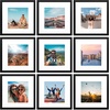 image:imageGolden State Art 12x12 Picture FrameSolid WoodampReal GlassSquare Mat 8x8  1 Pack 12x12 Black Photo Frame with Tempered Glass White Mat Display for 8x8 Picture Wall Mounting Home DecorBlack