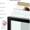 image:imageGolden State Art 12x12 Picture FrameSolid WoodampReal GlassSquare Mat 8x8  1 Pack 12x12 Black Photo Frame with Tempered Glass White Mat Display for 8x8 Picture Wall Mounting Home DecorBlack
