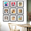image:imageGolden State Art 12x12 Picture FrameSolid WoodampReal GlassSquare Mat 8x8  1 Pack 12x12 Black Photo Frame with Tempered Glass White Mat Display for 8x8 Picture Wall Mounting Home DecorBlack
