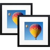 image:imageGolden State Art 12x12 Picture FrameSolid WoodampReal GlassSquare Mat 8x8  1 Pack 12x12 Black Photo Frame with Tempered Glass White Mat Display for 8x8 Picture Wall Mounting Home DecorBlack
