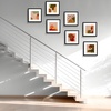 image:imageGolden State Art 12x12 Solid Wood Picture FrameReal GlassMat 8x8White  1 Pack 12x12 Square Photo Frame with Tempered Glass White Mat Display for 8x8 Picture Wall Mounting Home DecorBlack