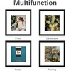 image:imageGolden State Art 12x12 Solid Wood Picture FrameReal GlassMat 8x8White  1 Pack 12x12 Square Photo Frame with Tempered Glass White Mat Display for 8x8 Picture Wall Mounting Home DecorBlack
