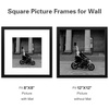 image:imageGolden State Art 12x12 Solid Wood Picture FrameReal GlassMat 8x8White  1 Pack 12x12 Square Photo Frame with Tempered Glass White Mat Display for 8x8 Picture Wall Mounting Home DecorBlack