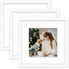image:imageGolden State Art 12x12 Solid Wood Picture FrameReal GlassMat 8x8White  1 Pack 12x12 Square Photo Frame with Tempered Glass White Mat Display for 8x8 Picture Wall Mounting Home DecorWhite