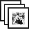 image:imageGolden State Art 12x12 Solid Wood Picture FrameReal GlassMat 8x8White  1 Pack 12x12 Square Photo Frame with Tempered Glass White Mat Display for 8x8 Picture Wall Mounting Home DecorBlack
